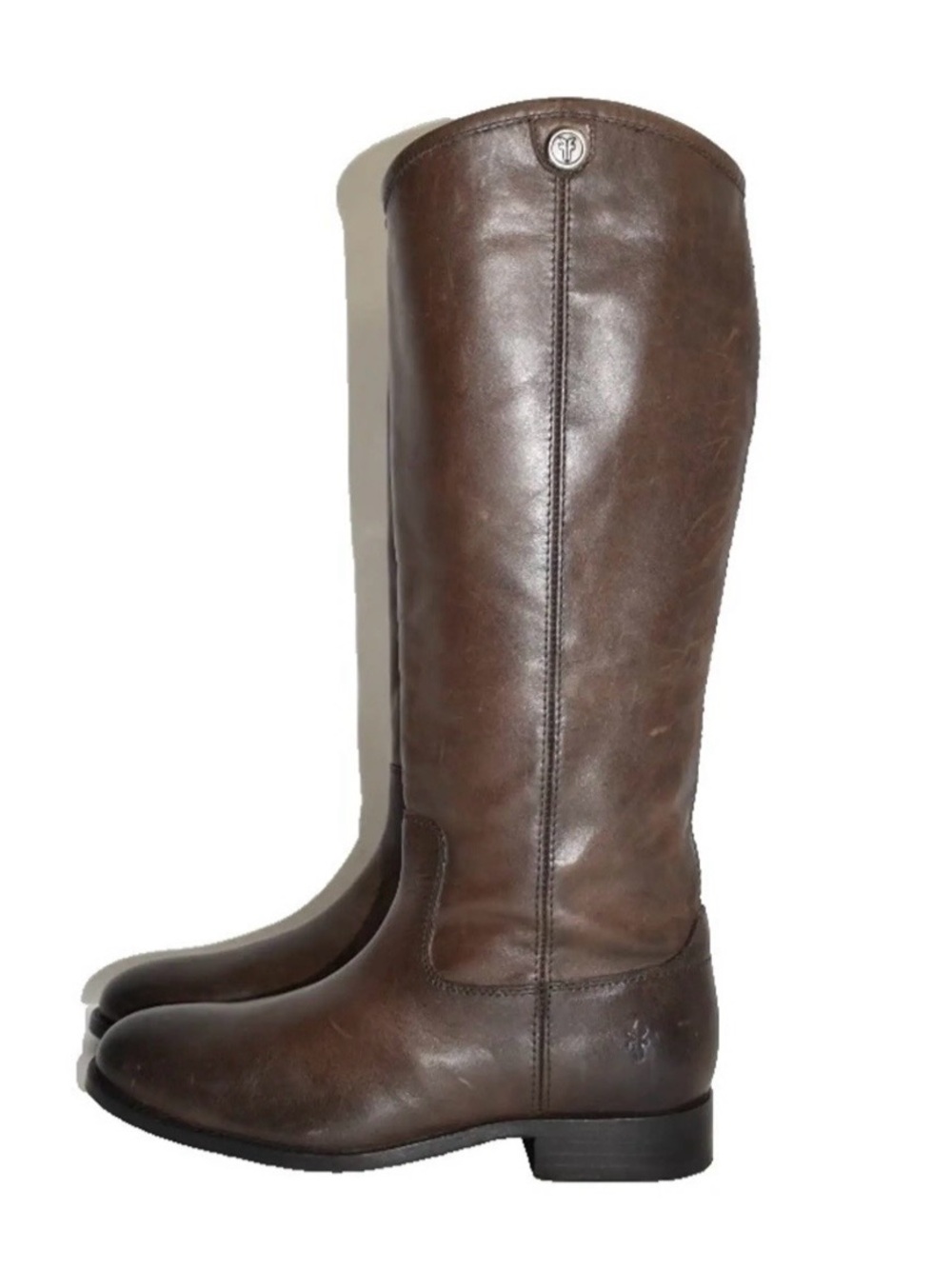 NWOT FRYE Melissa Button 2 SMOKE LEATHER RIDING KNEE BOOTS Women's 6 B